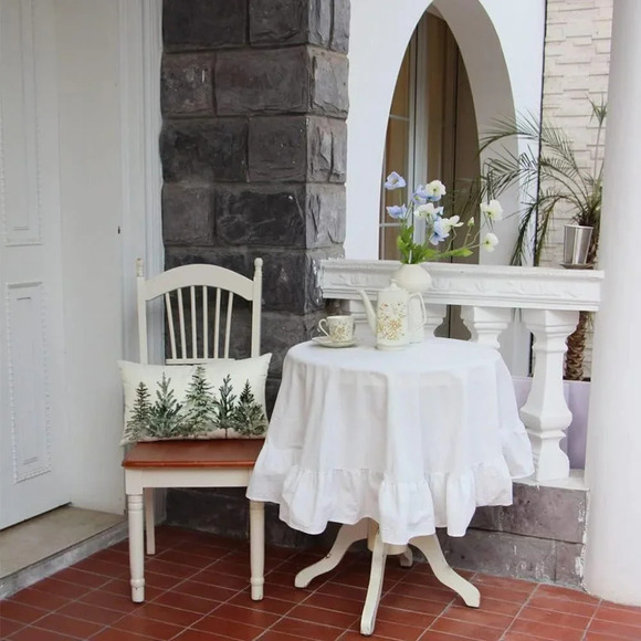 Christmas Winter Trees  Lumbar Throw Pillow Cover Decoration for Sofa Couch - Picture 6 of 7